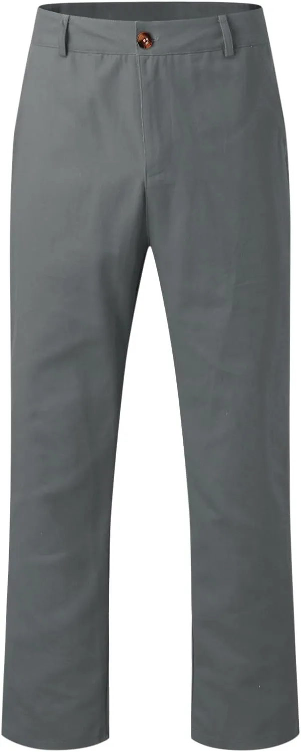Mens Sweatpants Joggers Pants Man Classic Fit Multi Pockets Autumn & Winter Pants for Men Drawstring Cargo Flat Front