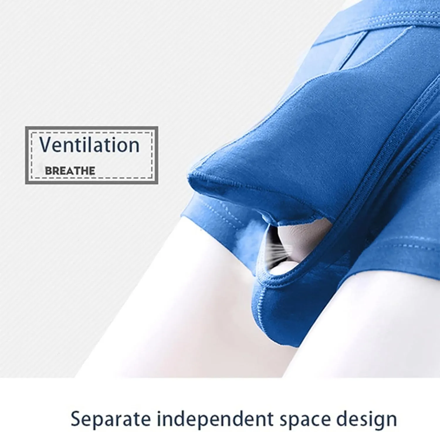 Men's Underwear Covered Waistband Boxer Briefs Low Rise Support Pouch Panties Comfortable Soft Slim Fit Underwear Trunks