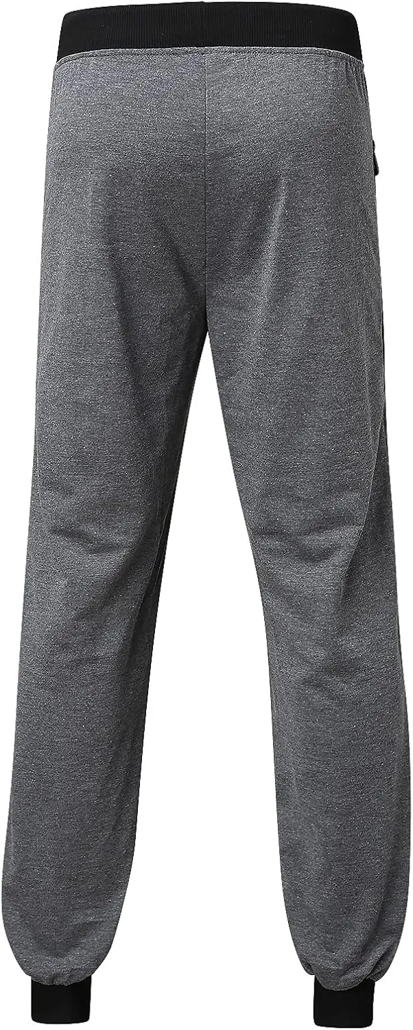 Mens Workout Cargo Sweatpants Fit Men's Classic-Fit Expandable-Waist Flat-Front Pant Mens Joggers with Pockets Cargo