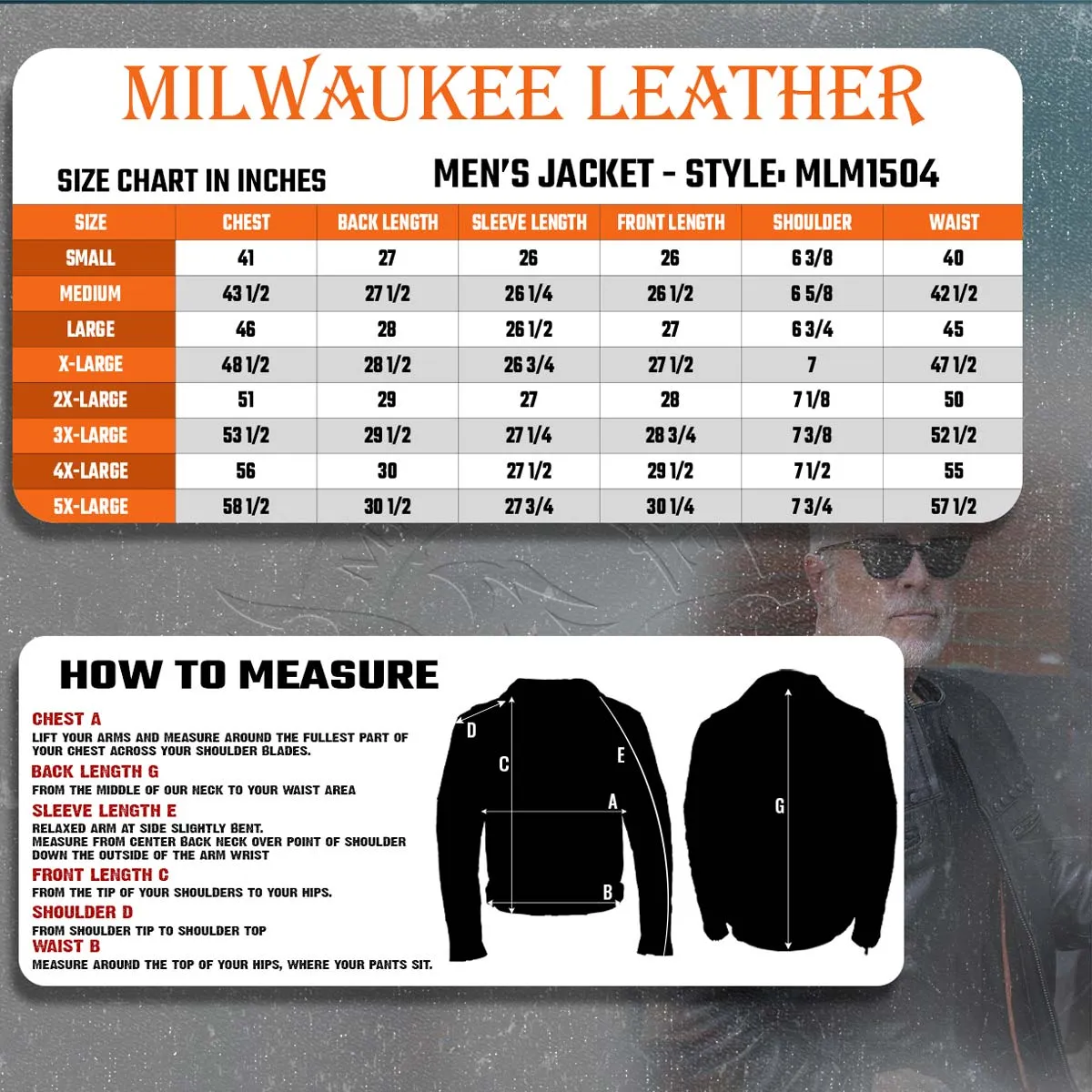 Milwaukee Leather MLM1504 Men's Black ‘The Skelly Racer’ Premium Moto