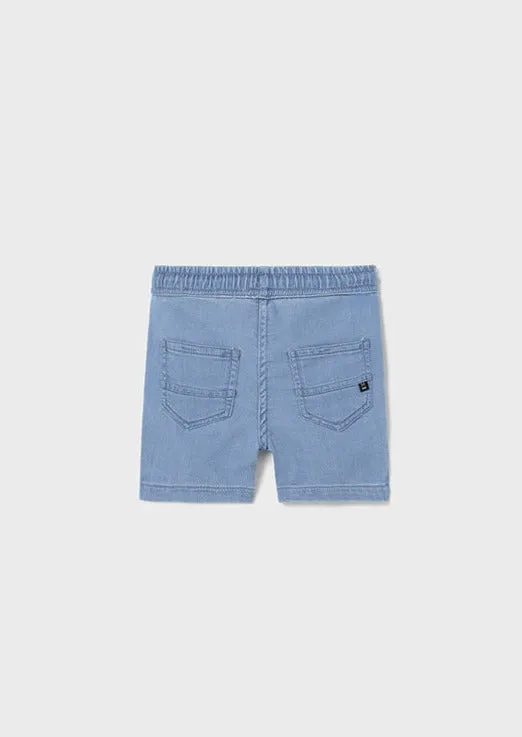 mini boy knit denim shorts