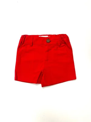 My Three Sons Cherry Red 2in Inseam Adjustable Waist Shorts