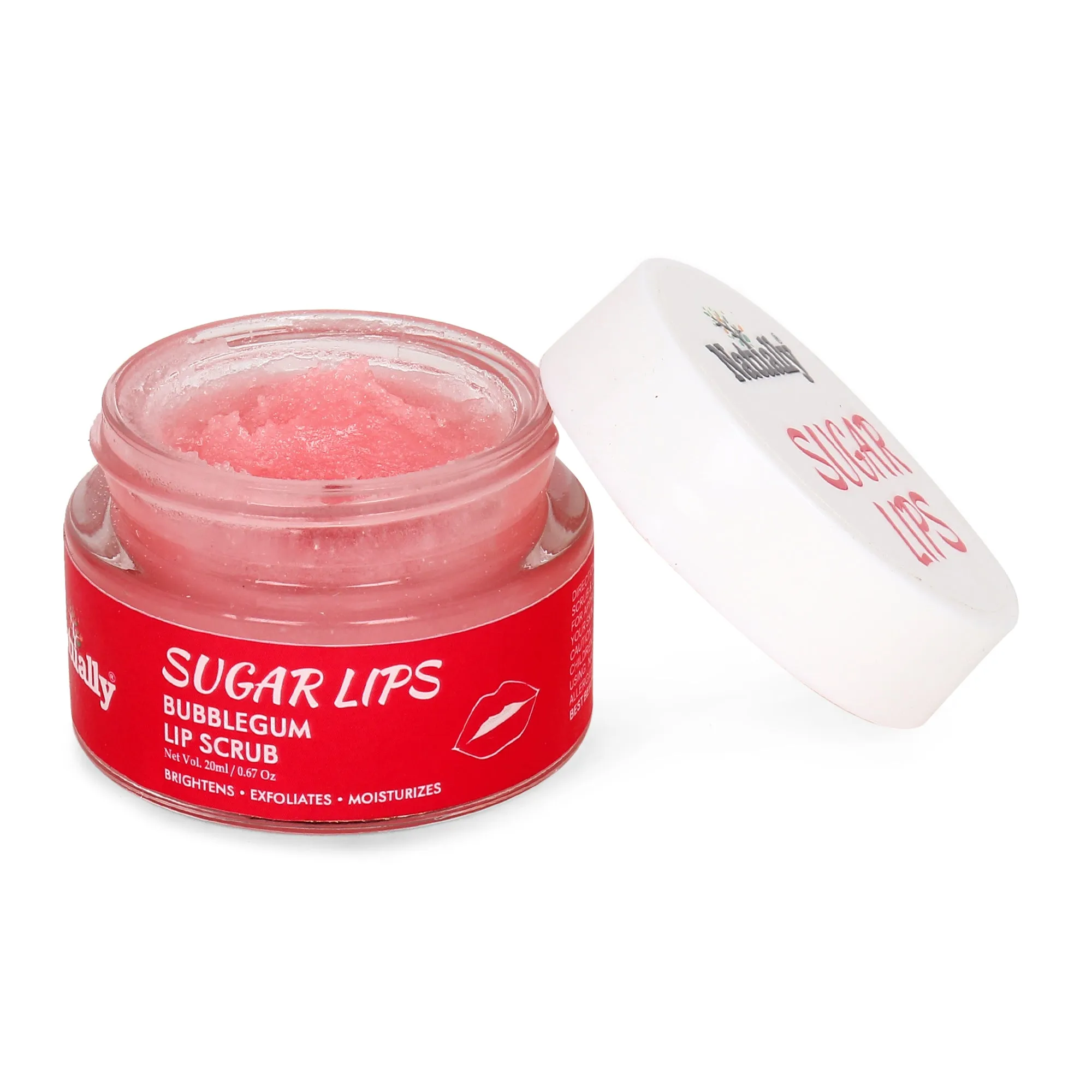 Natually Bubblegum Lip Scrub 20ml