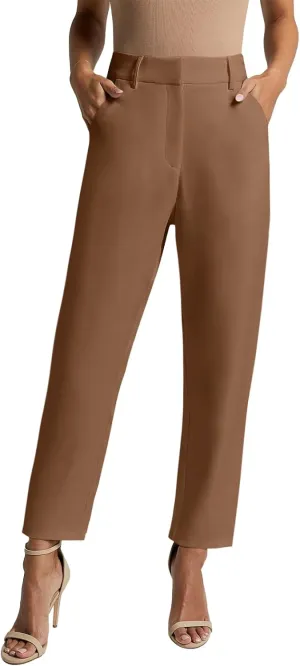 NIMIN Women High Waisted Dress Work Ankle Pants Long/Regular/Short Office Business Casual Trousers with Pockets 2025