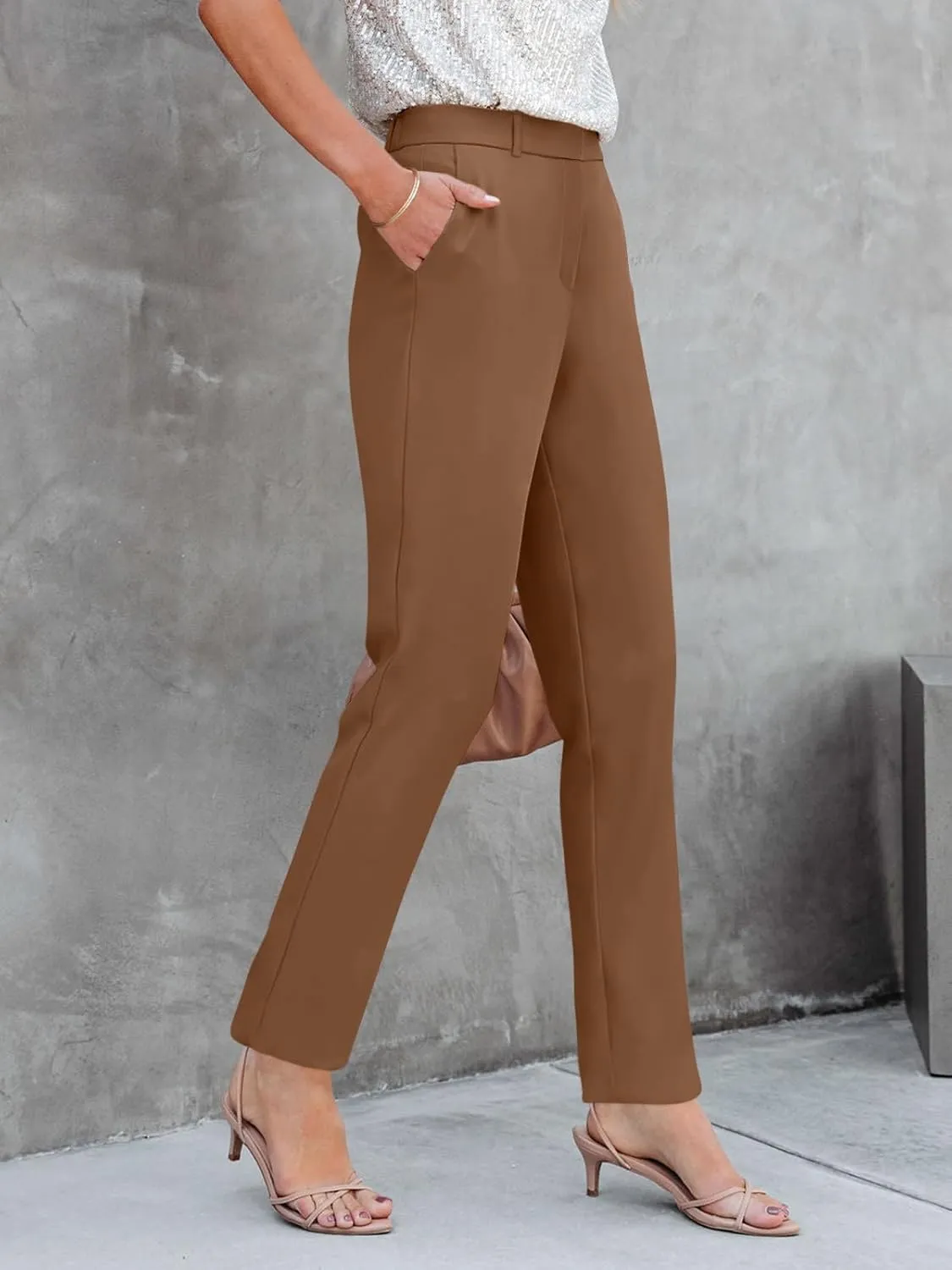 NIMIN Women High Waisted Dress Work Ankle Pants Long/Regular/Short Office Business Casual Trousers with Pockets 2025