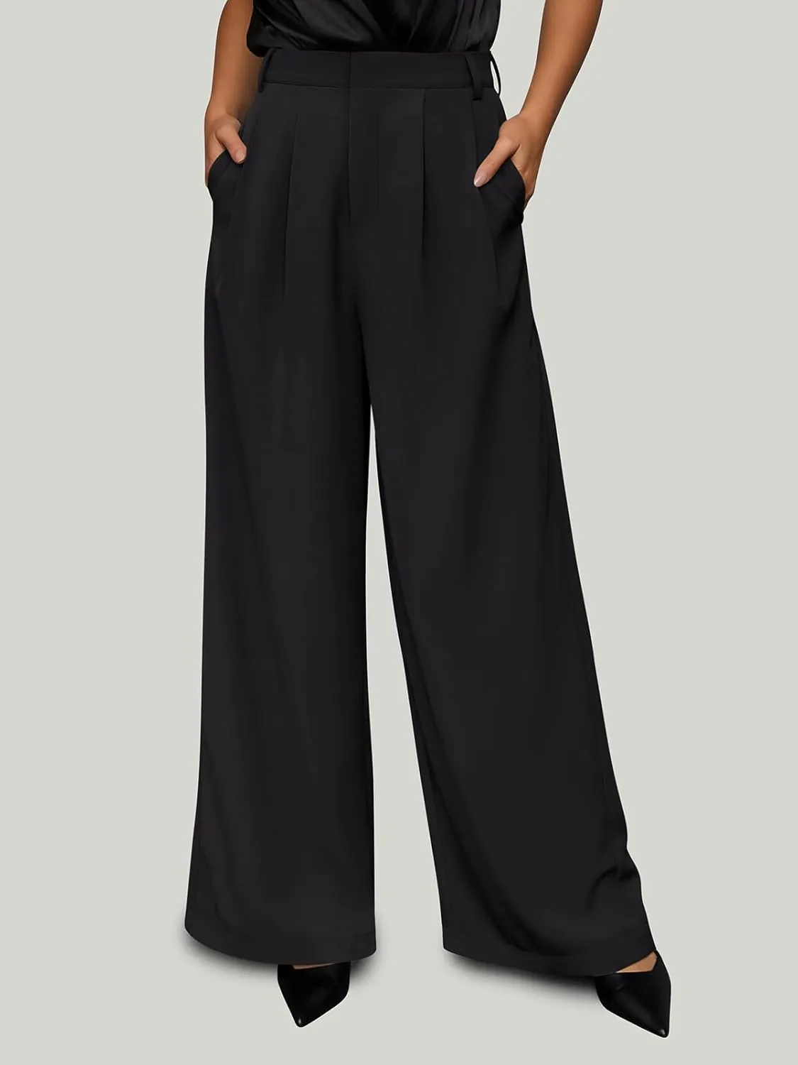 NIMIN Women Wide Leg Palazzo Pants High Waisted Business Casual Pants Dressy Loose Work Trousers 2025 Summer Slacks