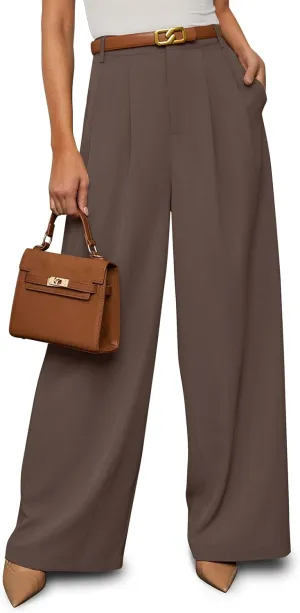 NIMIN Women Wide Leg Palazzo Pants High Waisted Business Casual Pants Dressy Loose Work Trousers 2025 Summer Slacks