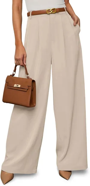 NIMIN Women Wide Leg Palazzo Pants High Waisted Business Casual Pants Dressy Loose Work Trousers 2025 Summer Slacks