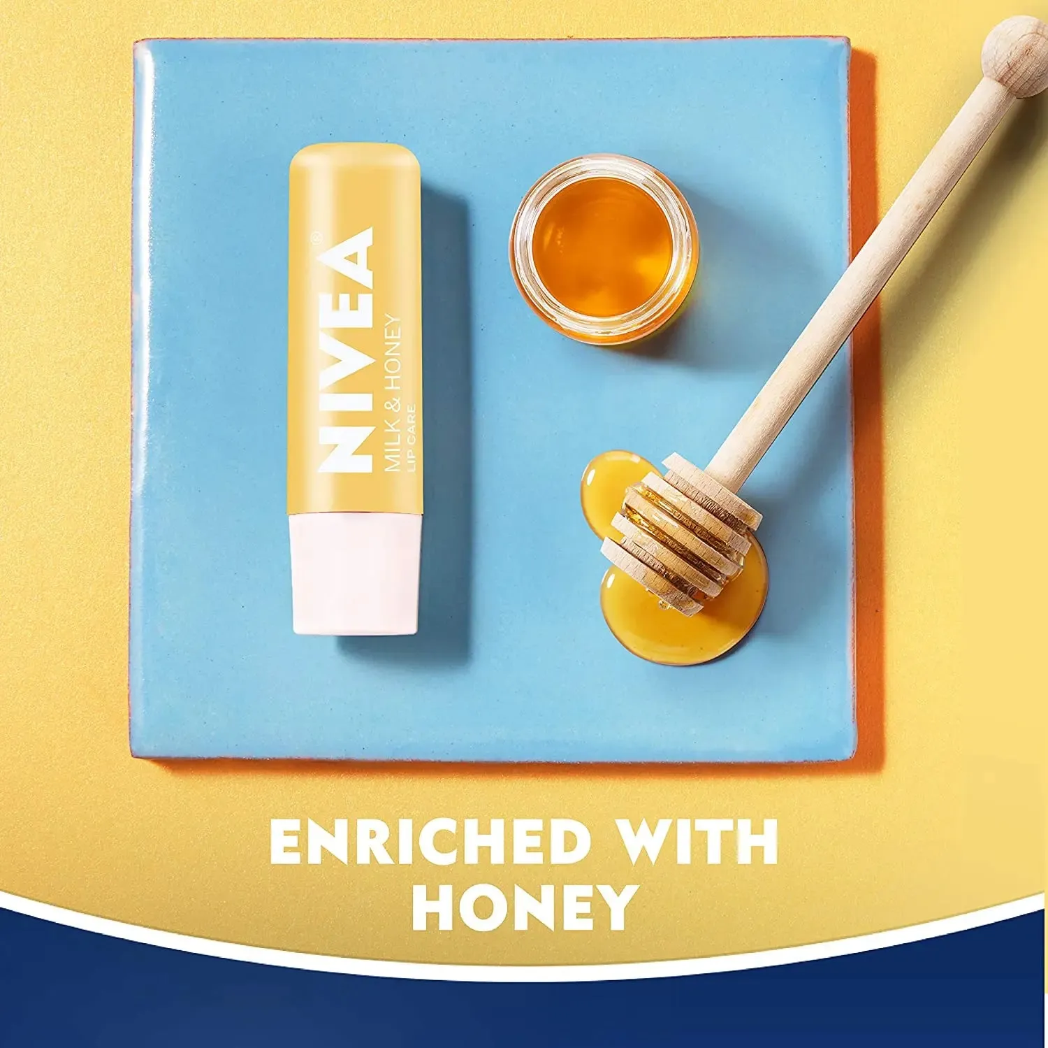 NIVEA Milk & Honey Lip Care - Moisturized Lips All Day - 0.17 oz Tube - 4 Pack