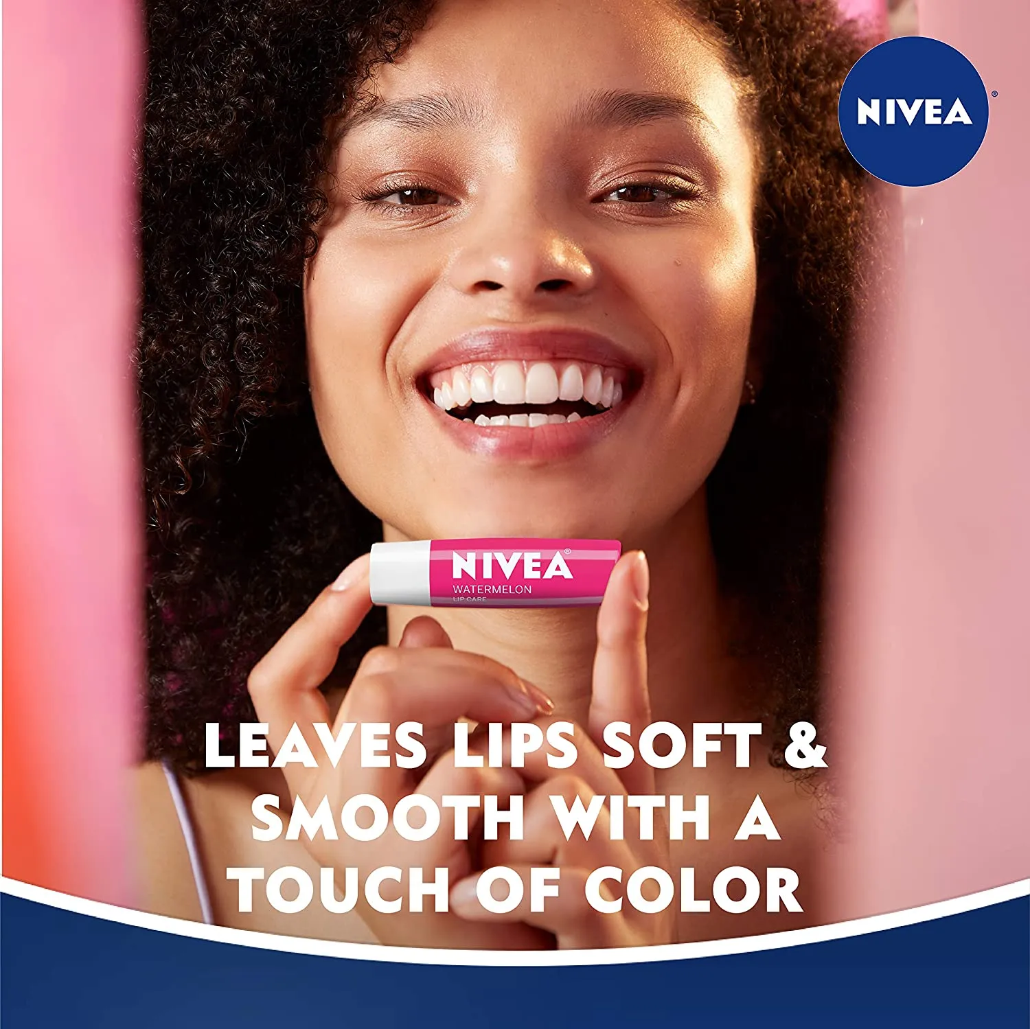 NIVEA Watermelon Lip Care - Tinted Lip Balm for Beautiful, Soft Lips, 4 Count