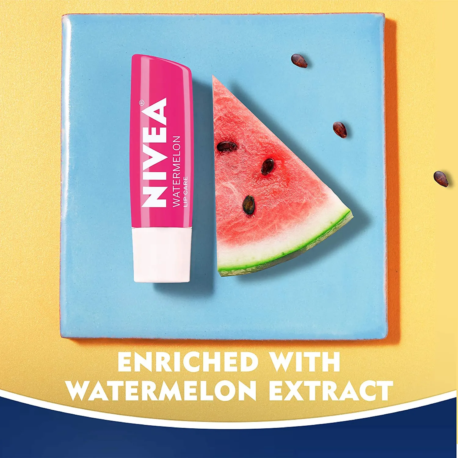 NIVEA Watermelon Lip Care - Tinted Lip Balm for Beautiful, Soft Lips, 4 Count