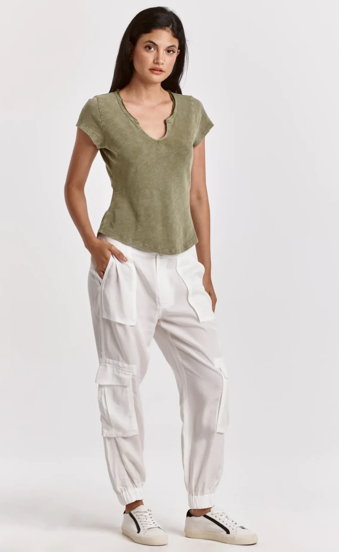 Notch Neck Slub Tee