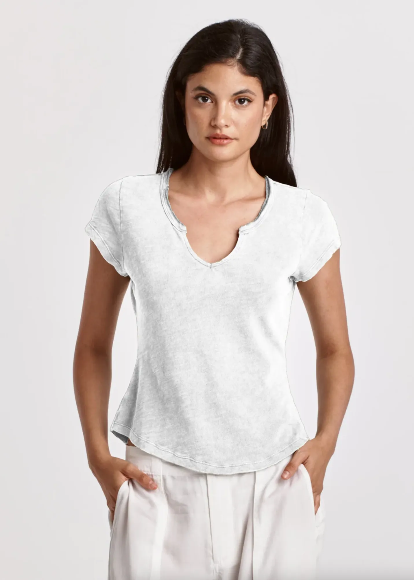 Notch Neck Slub Tee