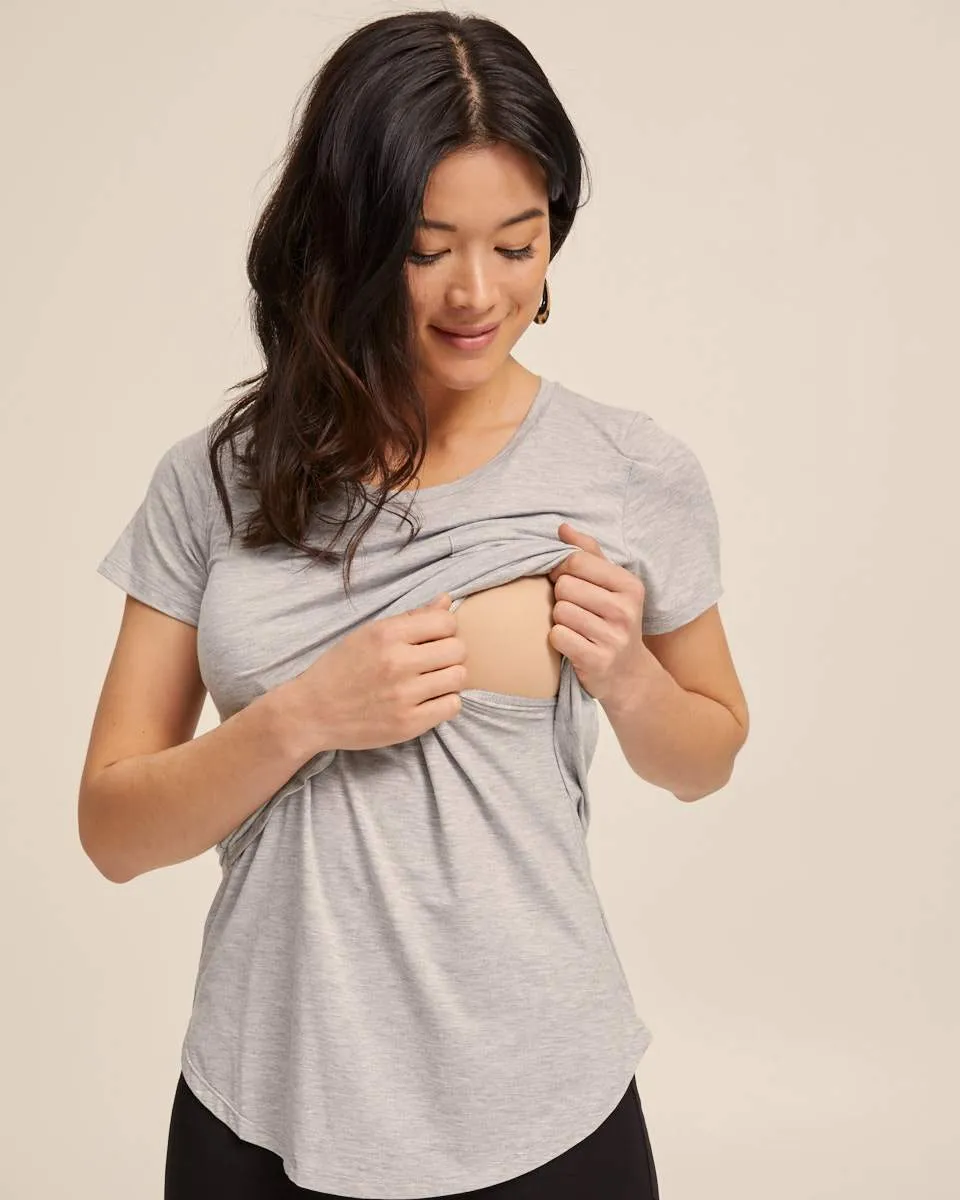 Nursing Tee Bundle- Black & White Stripe