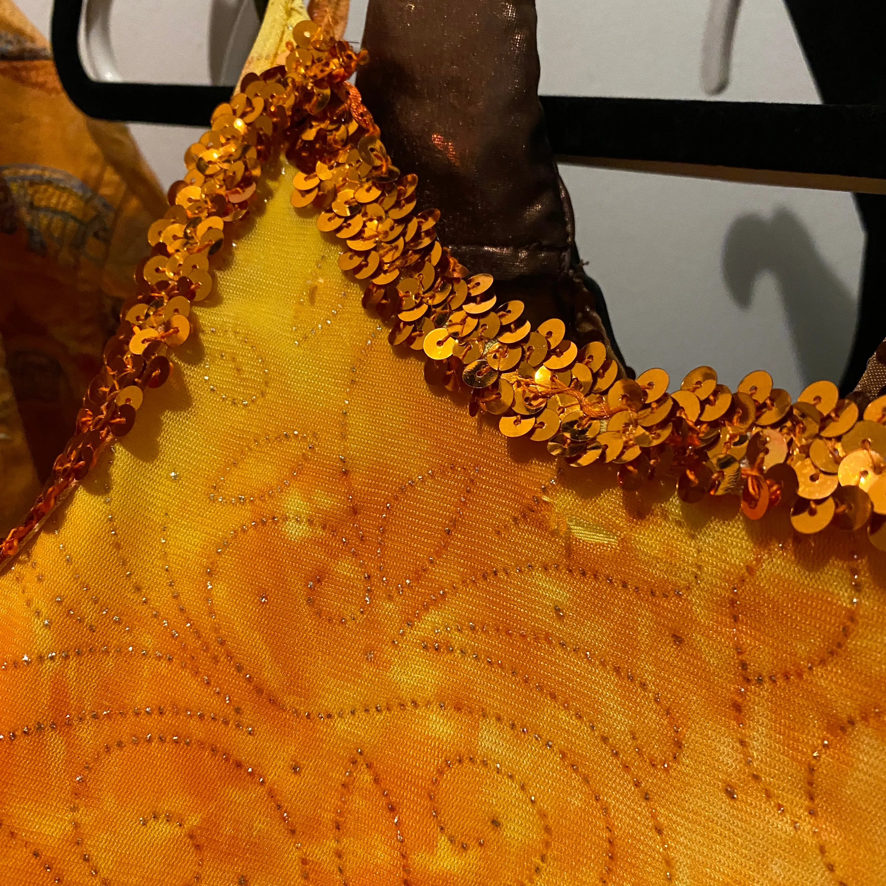 Orange glitter sequin dance costume