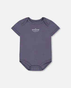 Organic Cotton Onesie Navy Blue