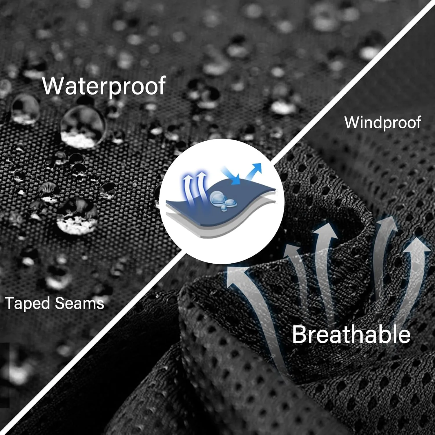 Ourcan Rain Suits for Men Classic Rain Gear Waterproof Rain Coats Hooded Man's Rainwear Fishing Rain Jacket and Rain Pants