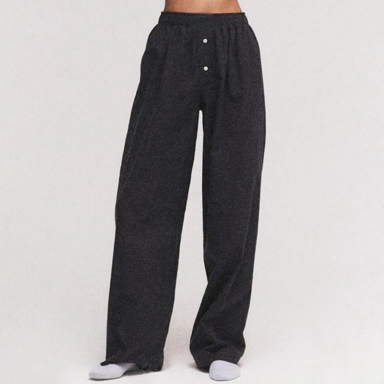 Owl's-Yard Women Y2K Stripe Print Pants Elastic Waist Dreawstring Wide Leg Trousers Striped Casual Lounge Pants with Pockets