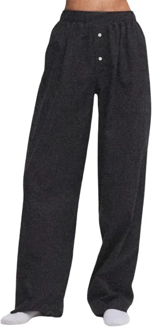Owl's-Yard Women Y2K Stripe Print Pants Elastic Waist Dreawstring Wide Leg Trousers Striped Casual Lounge Pants with Pockets