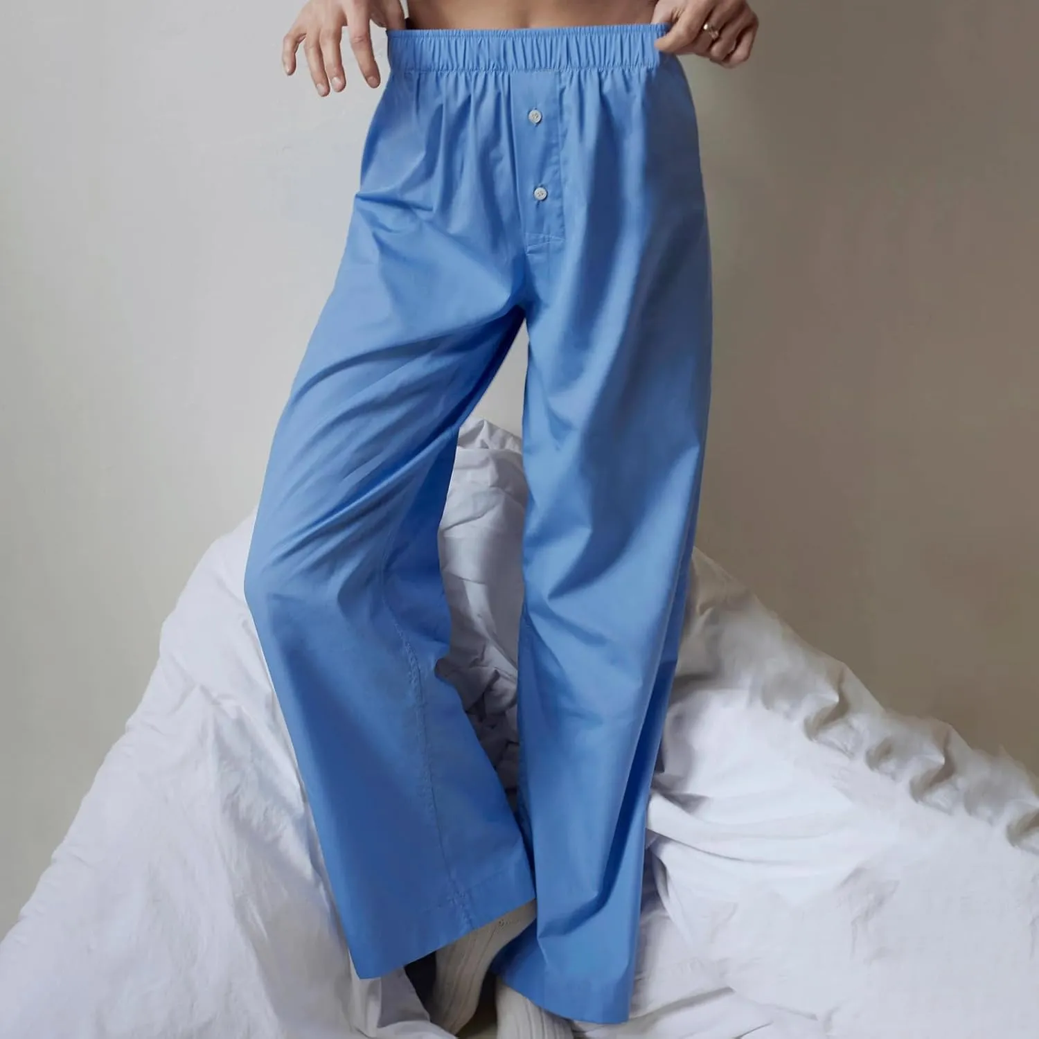 Owl's-Yard Women Y2K Stripe Print Pants Elastic Waist Dreawstring Wide Leg Trousers Striped Casual Lounge Pants with Pockets