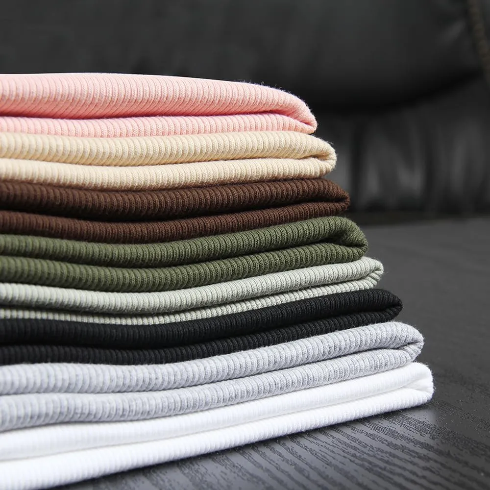 PALINDA Women's Short Sleeves Ribbed Fitted Shirt Basic V Neck Slim T Shirt Tops
