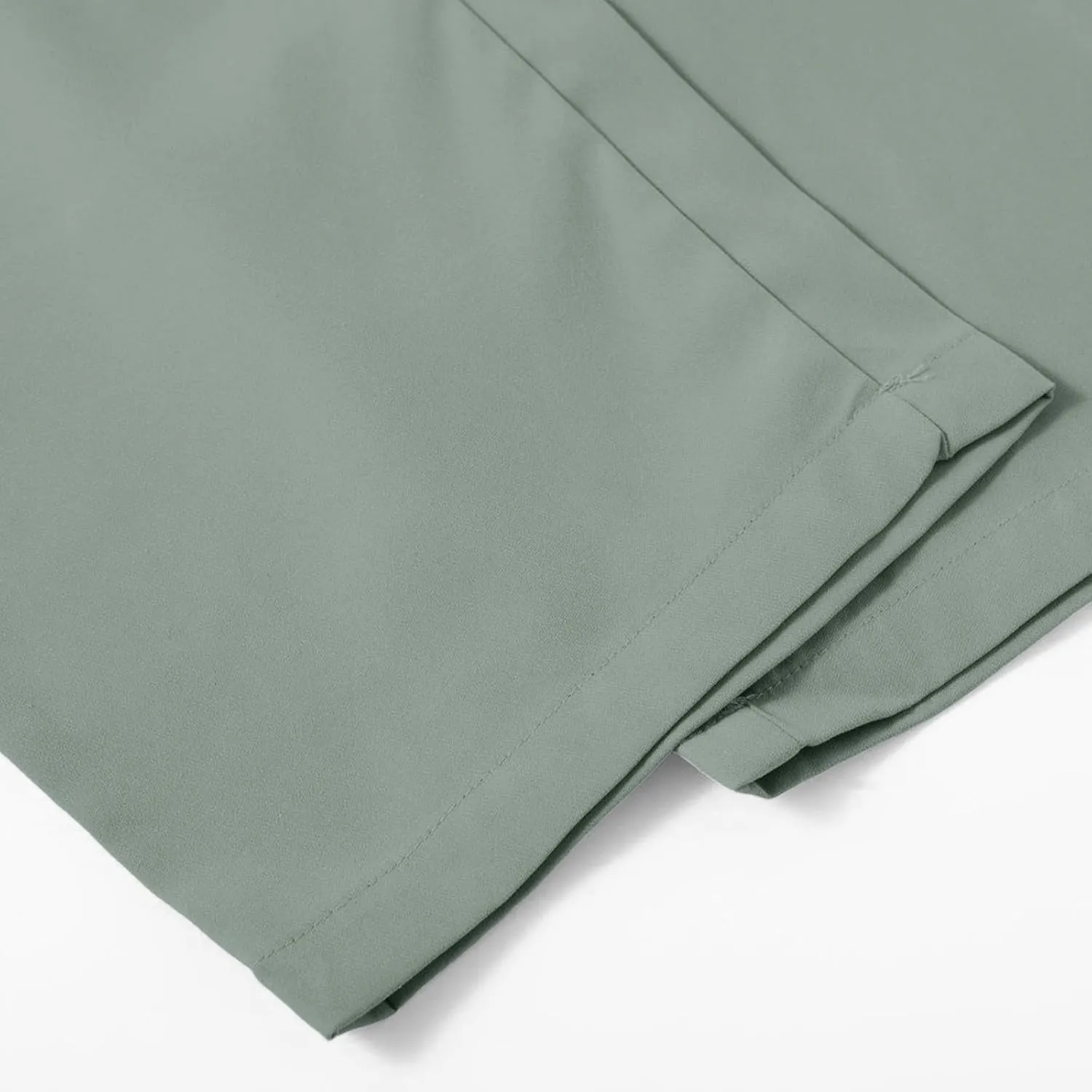 Pants for Men Casual Lightweight Relaxed Fit Chino Pant with Pocket Button Elastic Waistband Baggy Business Trousers