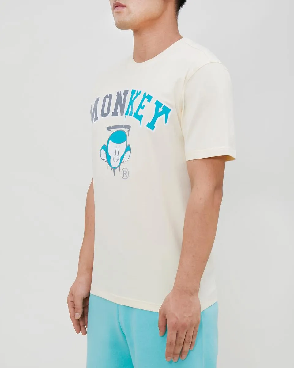 Pastel Drip Face Tee-Eggshell