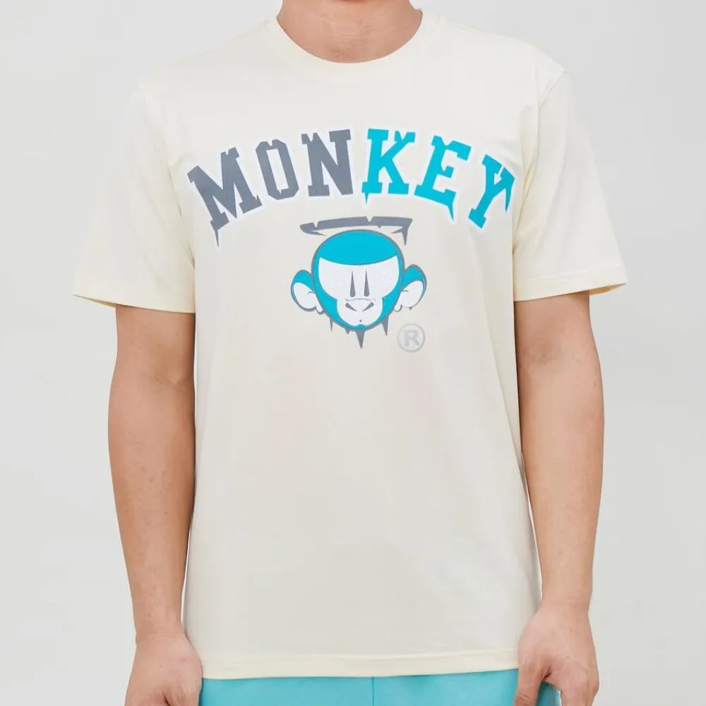 Pastel Drip Face Tee-Eggshell
