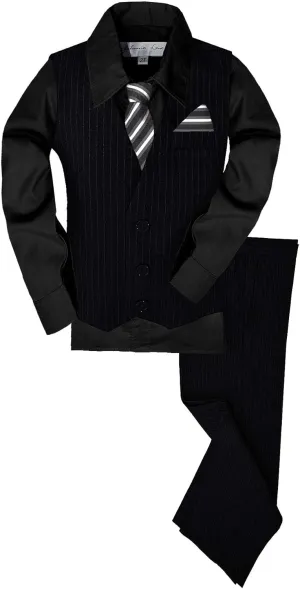 Pinstripe Boys Formal Dresswear Vest Set