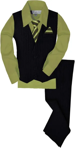 Pinstripe Boys Formal Dresswear Vest Set
