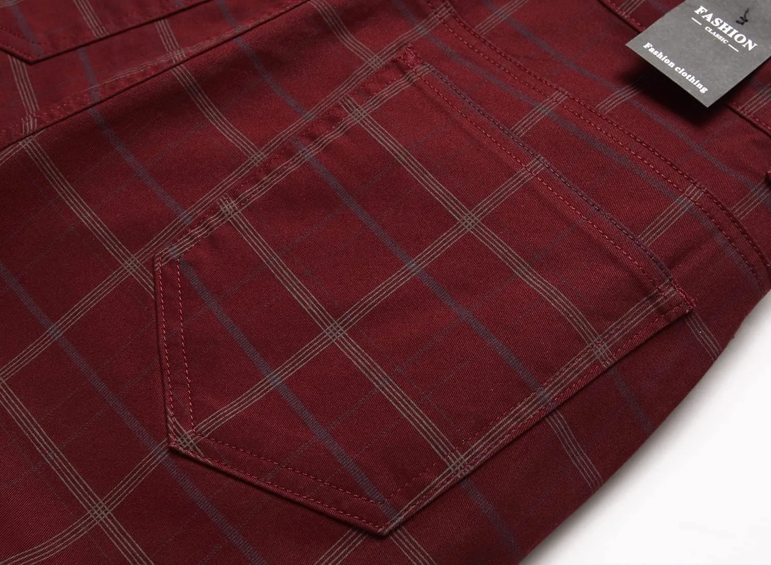Plaid Pants for Men, Stretch Mens Slim Fit Dress Pants Skinny Flat-Front Fashion Business Casual Chinos Pants