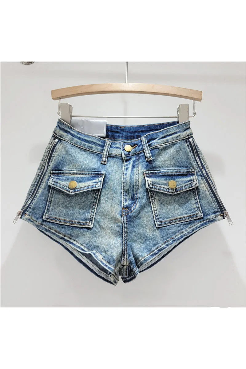 PM0188 Distressed Denim Hot Shorts