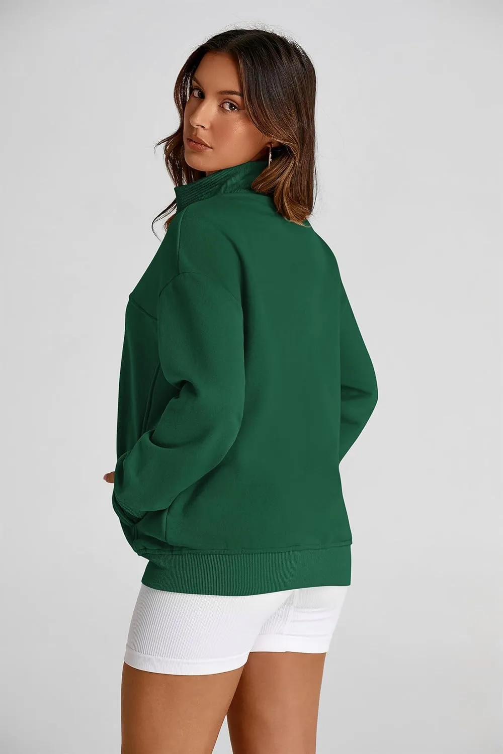 PRETTYGARDEN Women's 2025 Spring Fall Fashion Full Zip Up Sweatshirt Long Sleeve Loose Fit Trendy Casual Jacket with Pockets