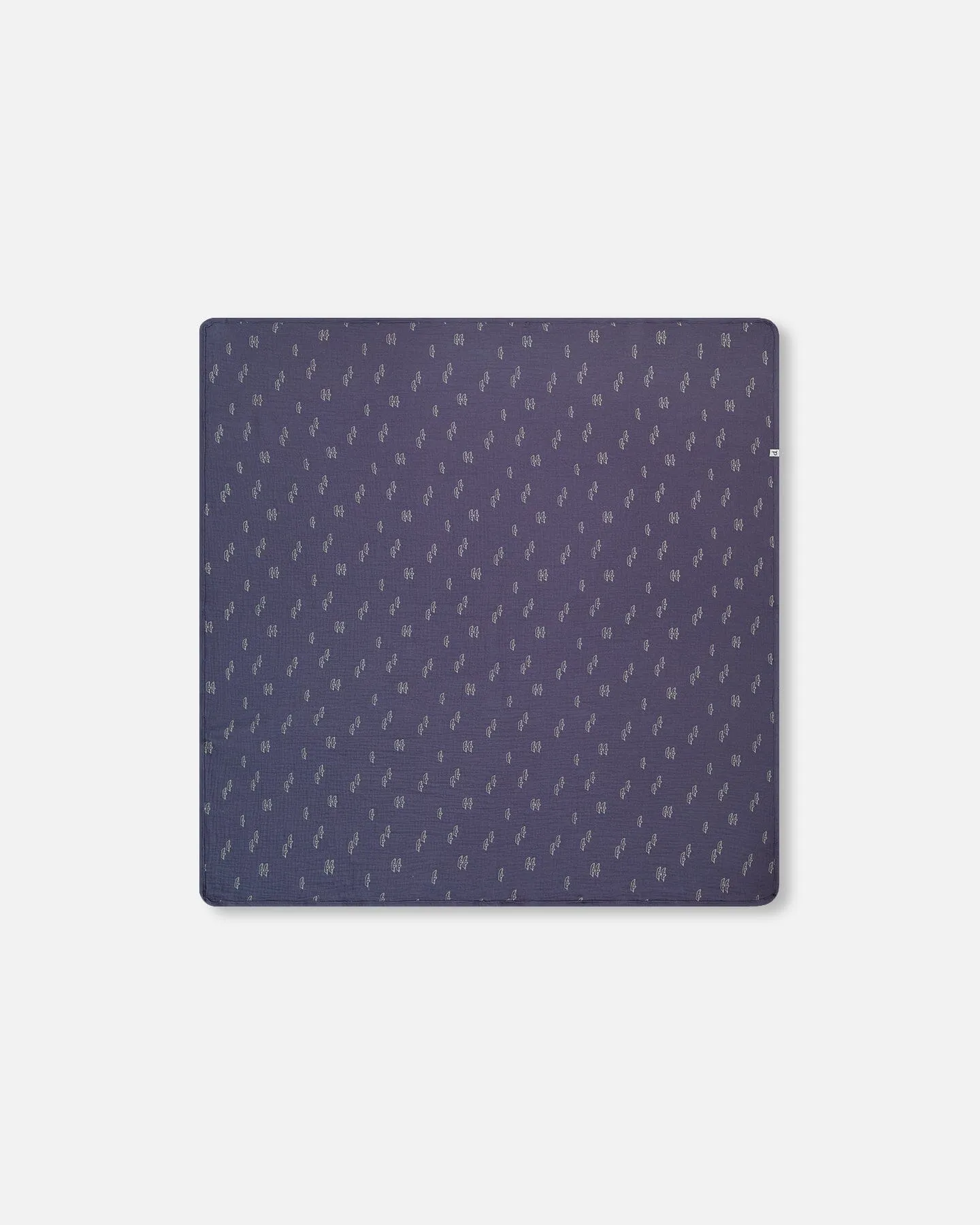 Printed Muslin Blanket Navy Blue Paper Boats