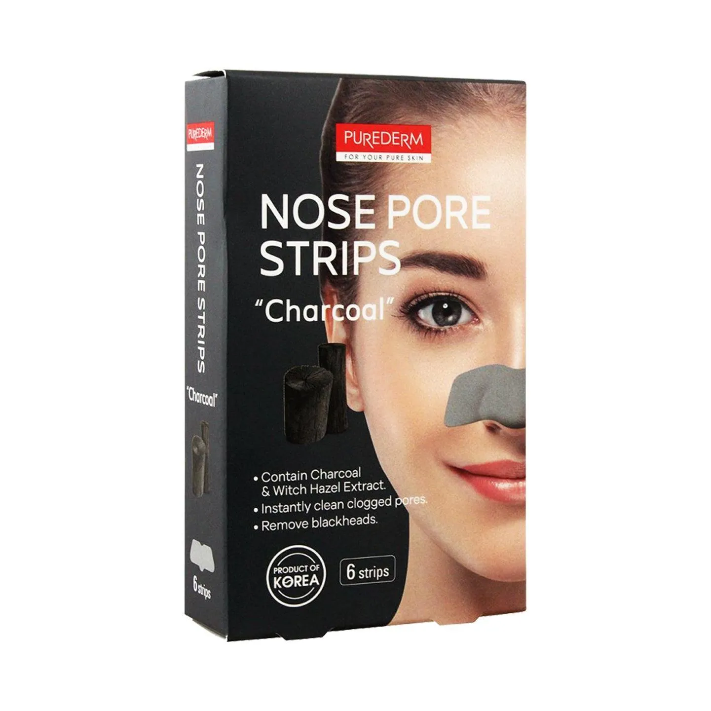 Purederm Nose Pore Strips (Charcoal) - 6 Strips