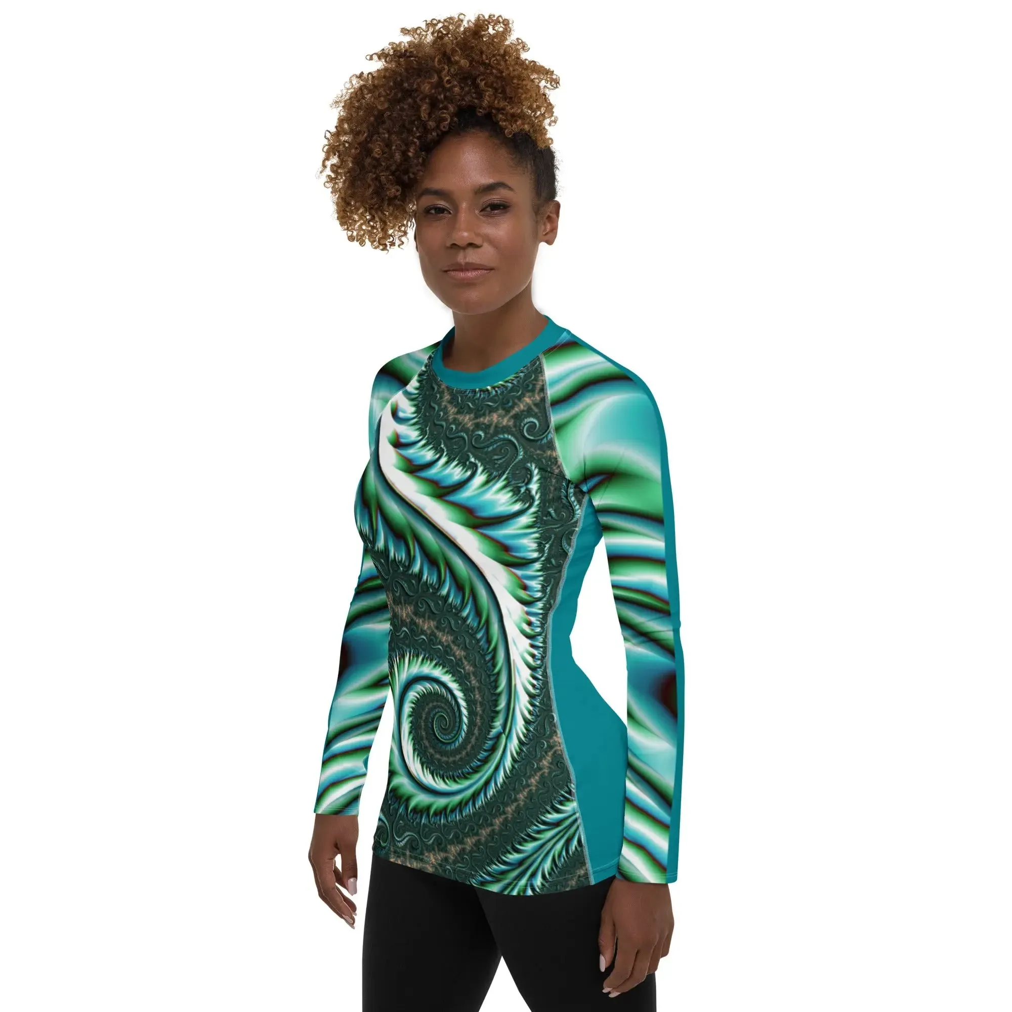 "Fractal Fern" Collection - Women's Rash Guard