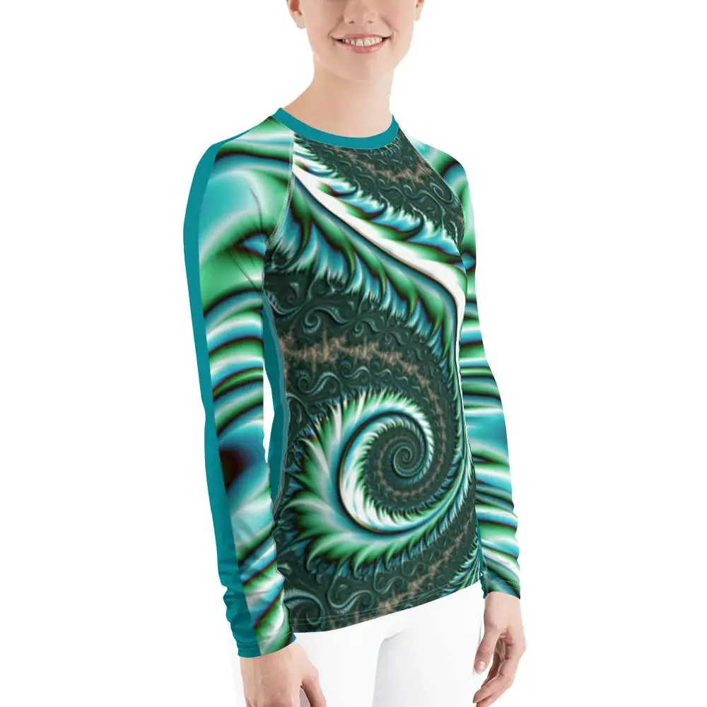 "Fractal Fern" Collection - Women's Rash Guard