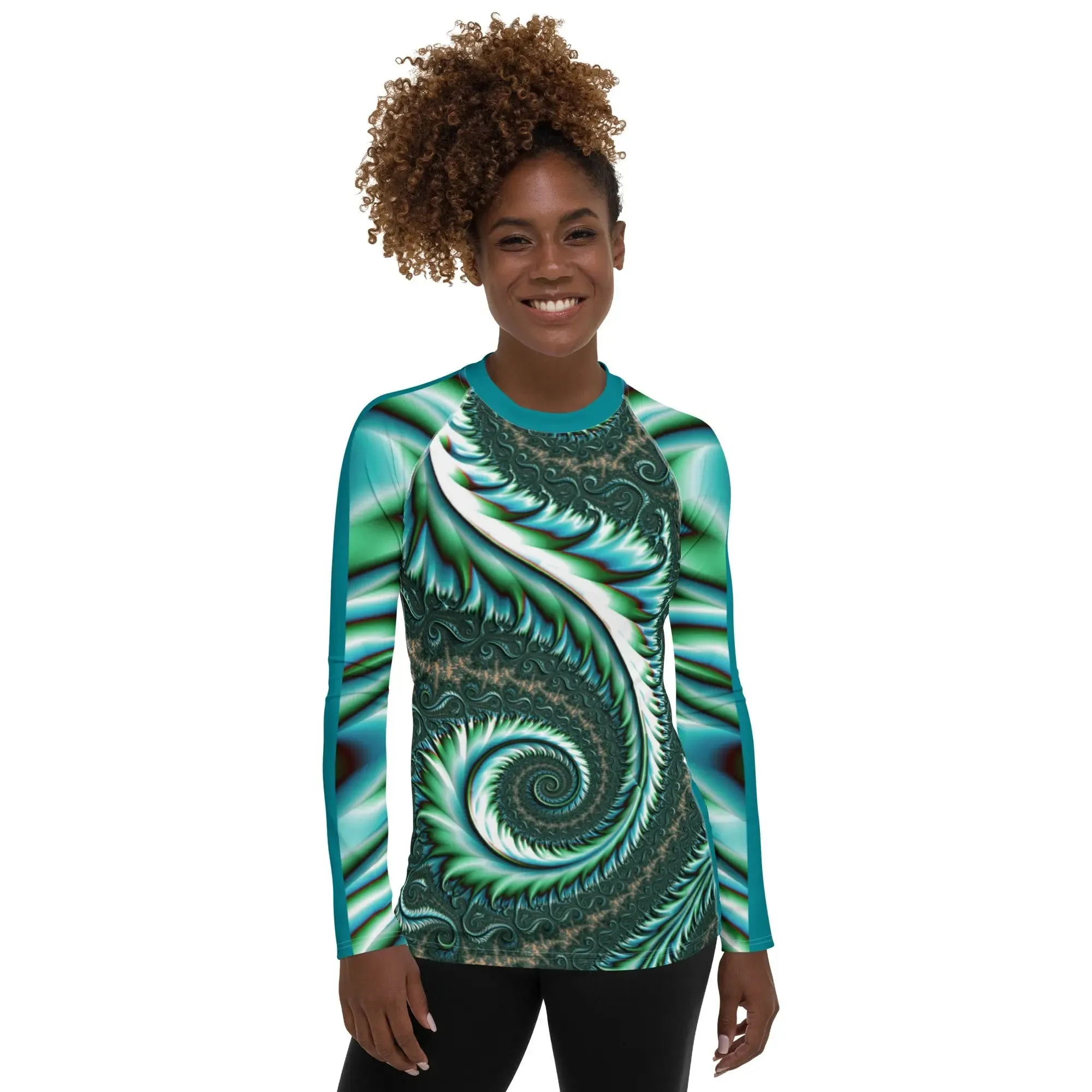 "Fractal Fern" Collection - Women's Rash Guard