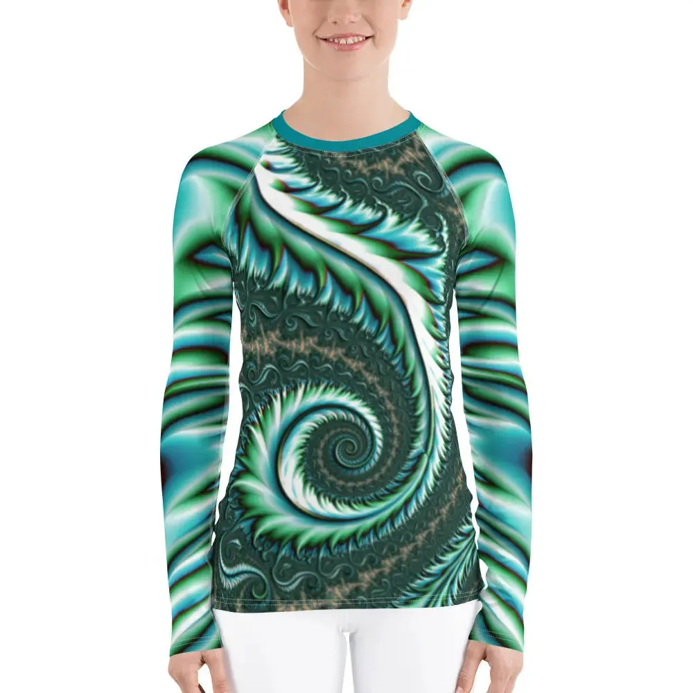 "Fractal Fern" Collection - Women's Rash Guard