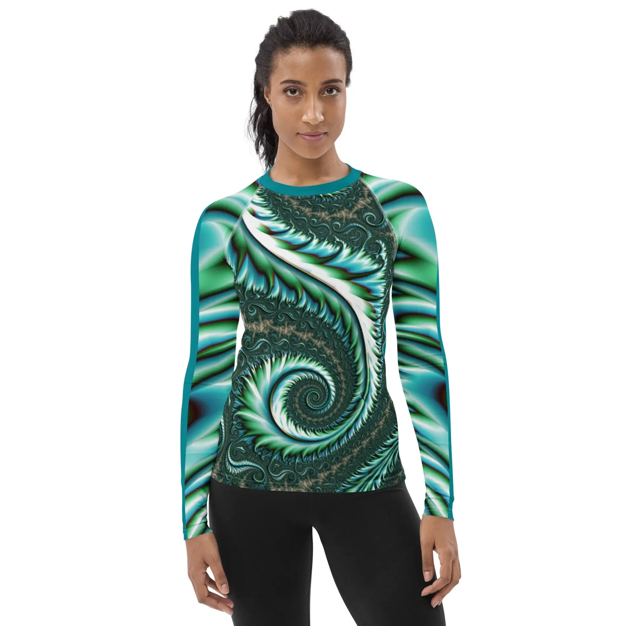 "Fractal Fern" Collection - Women's Rash Guard