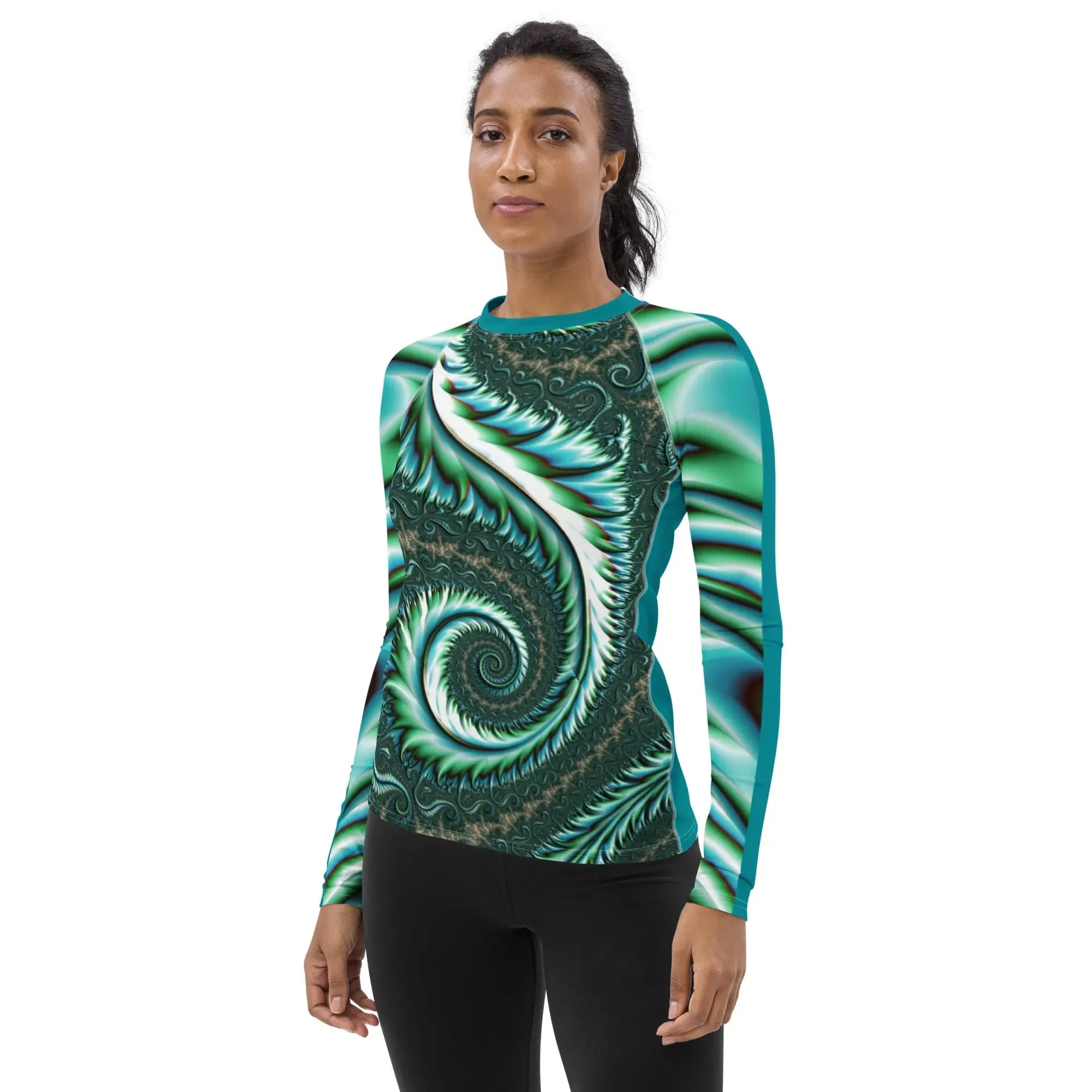 "Fractal Fern" Collection - Women's Rash Guard