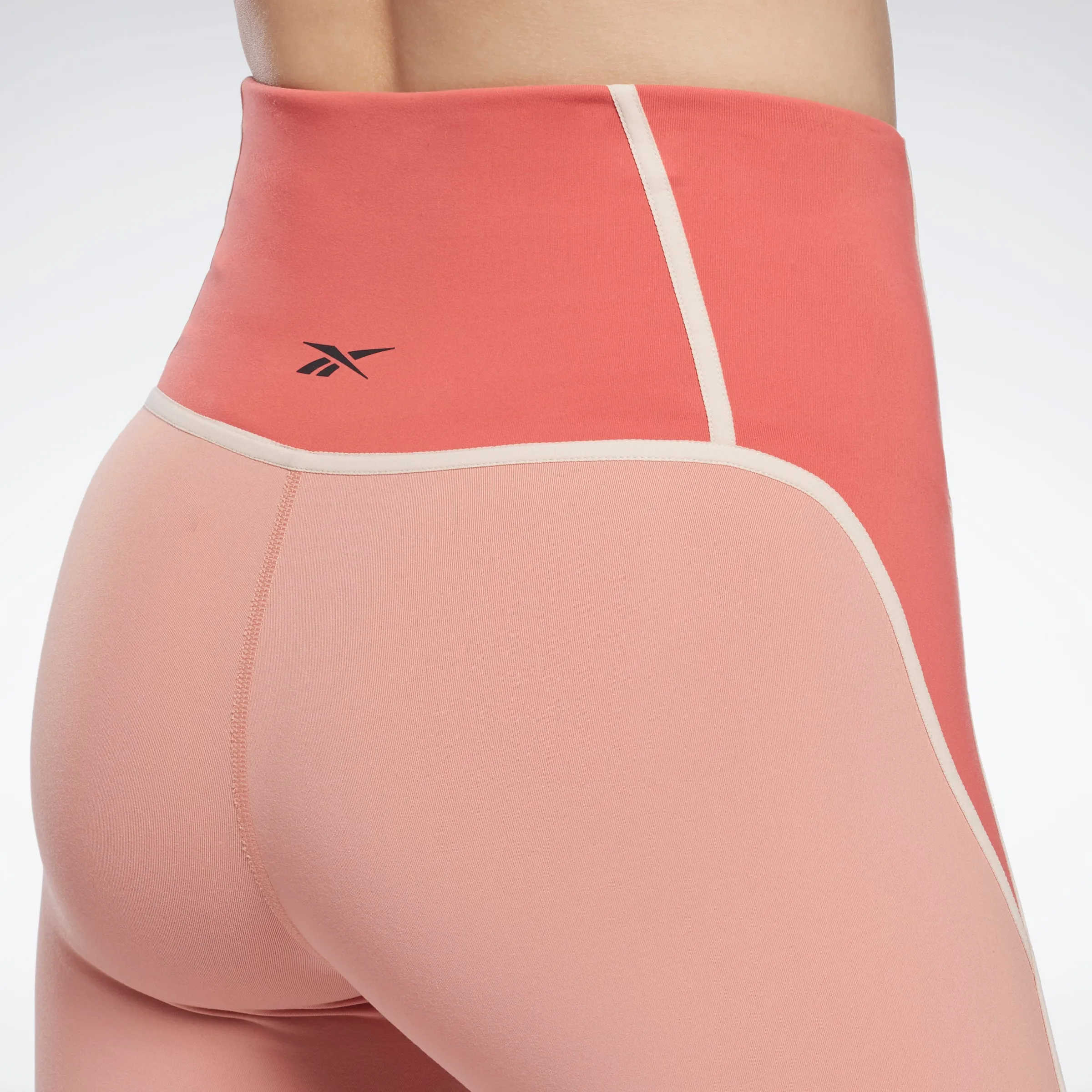 Reebok Apparel Women Lux High-Waisted Colorblock Leggings Cancor