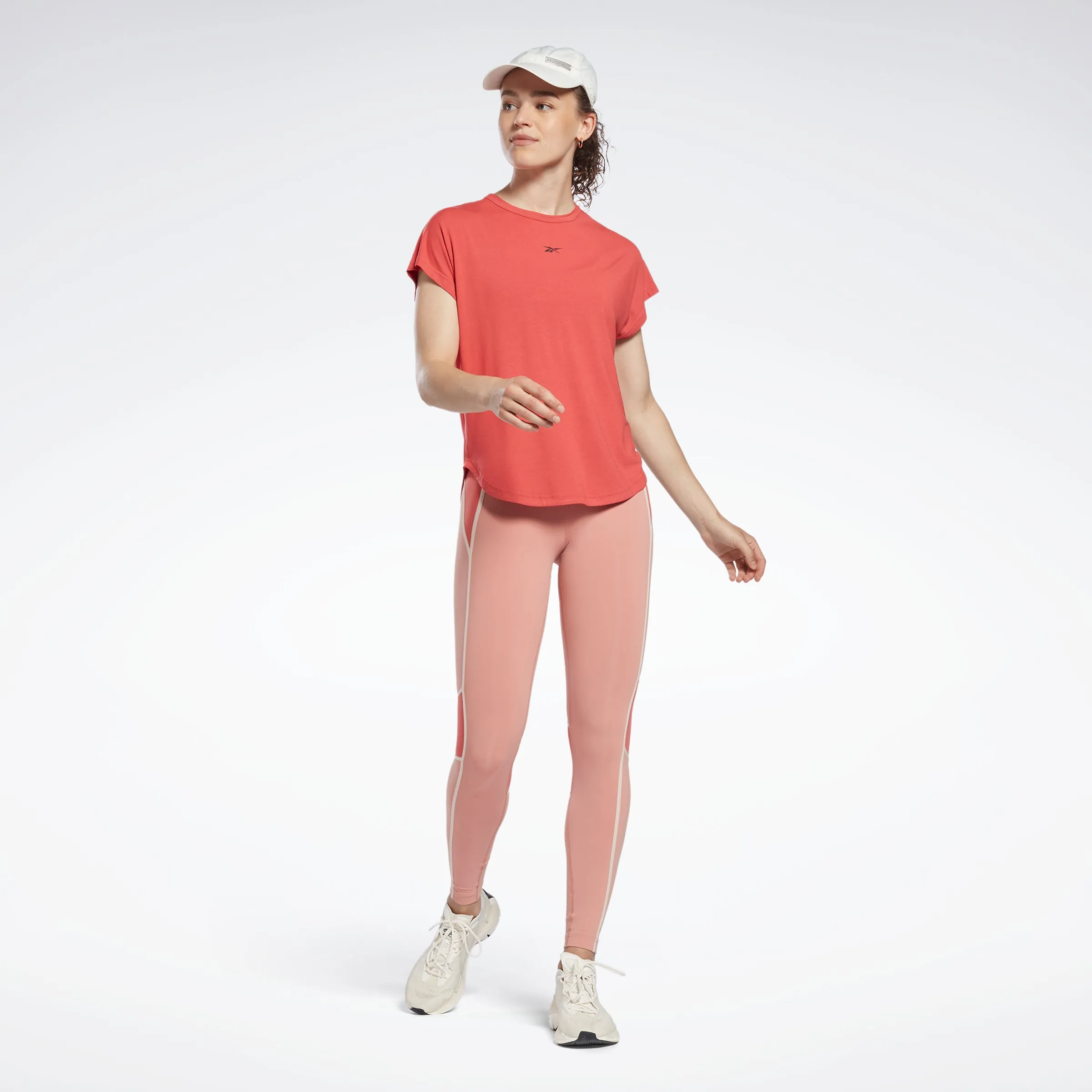 Reebok Apparel Women Lux High-Waisted Colorblock Leggings Cancor