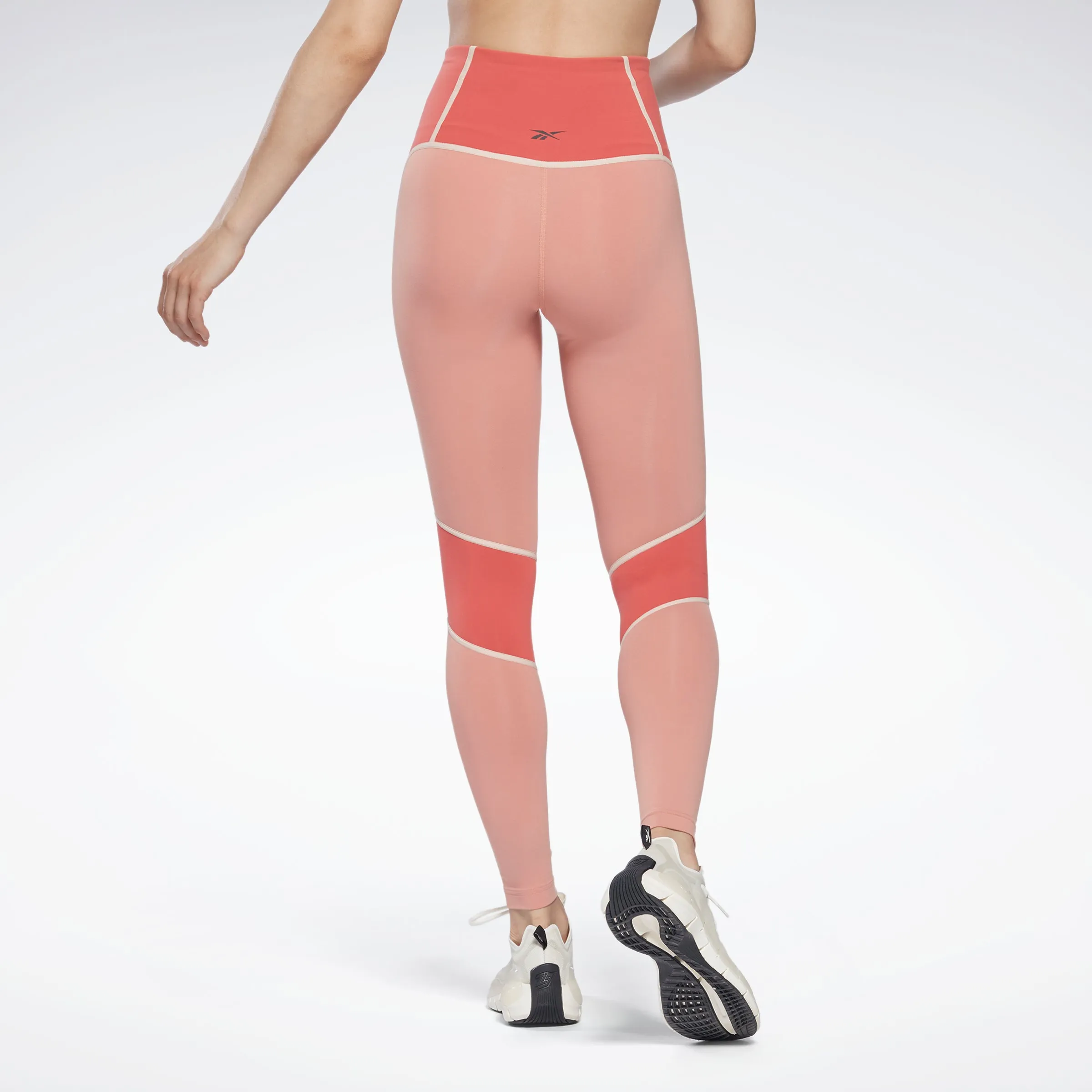 Reebok Apparel Women Lux High-Waisted Colorblock Leggings Cancor