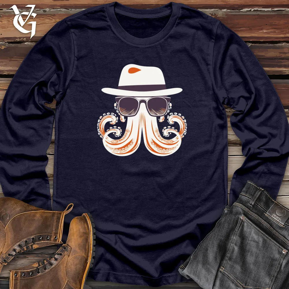 Retro Fedora Octopus 2 Long Sleeve
