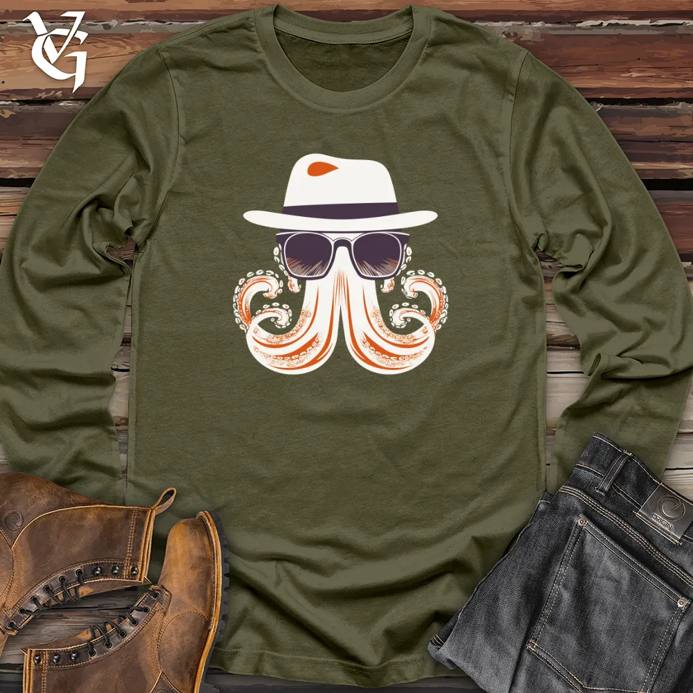 Retro Fedora Octopus 2 Long Sleeve