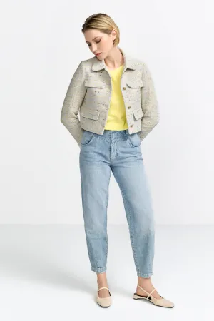 RICH AND ROYAL Pastel Boucle Jacket