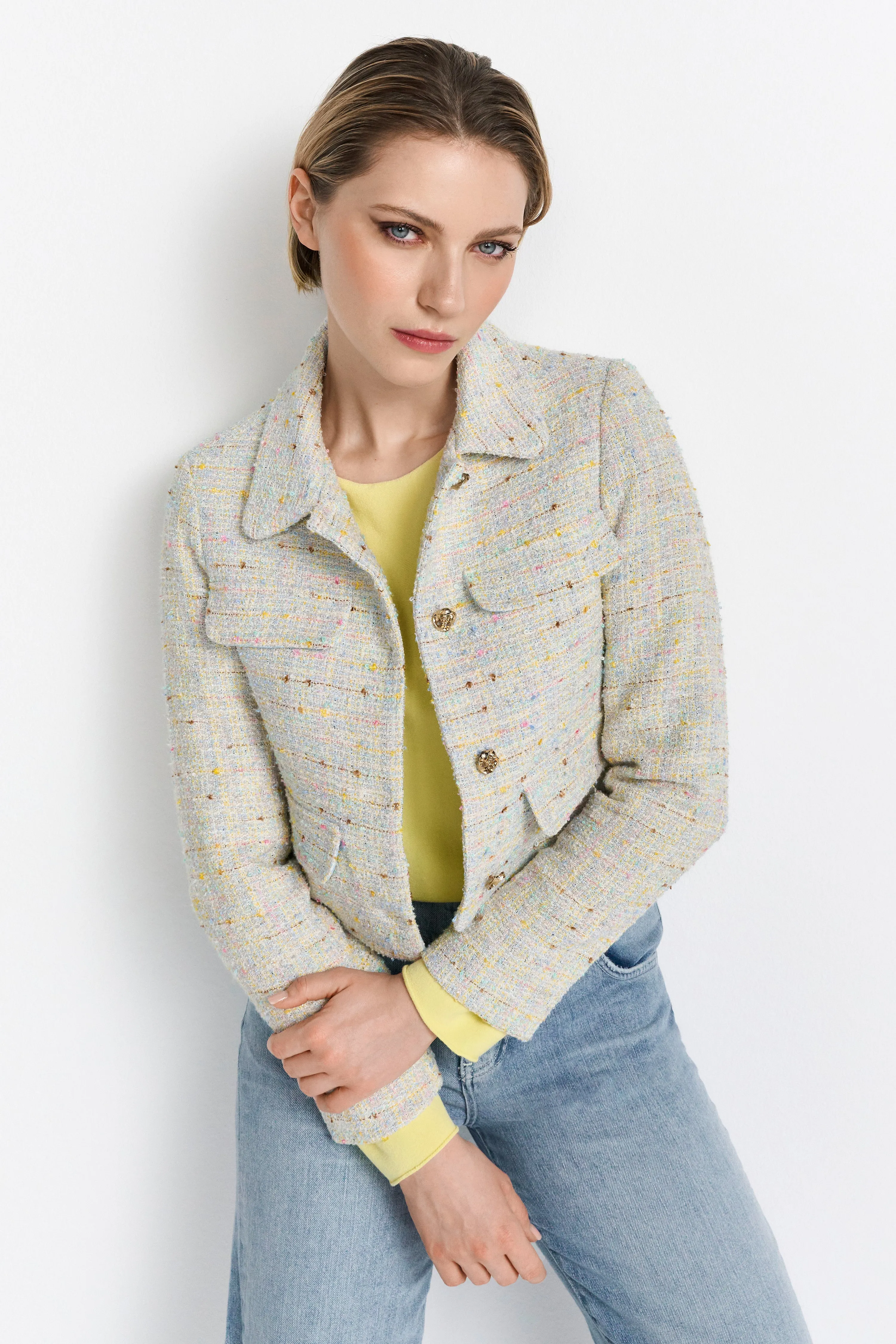 RICH AND ROYAL Pastel Boucle Jacket