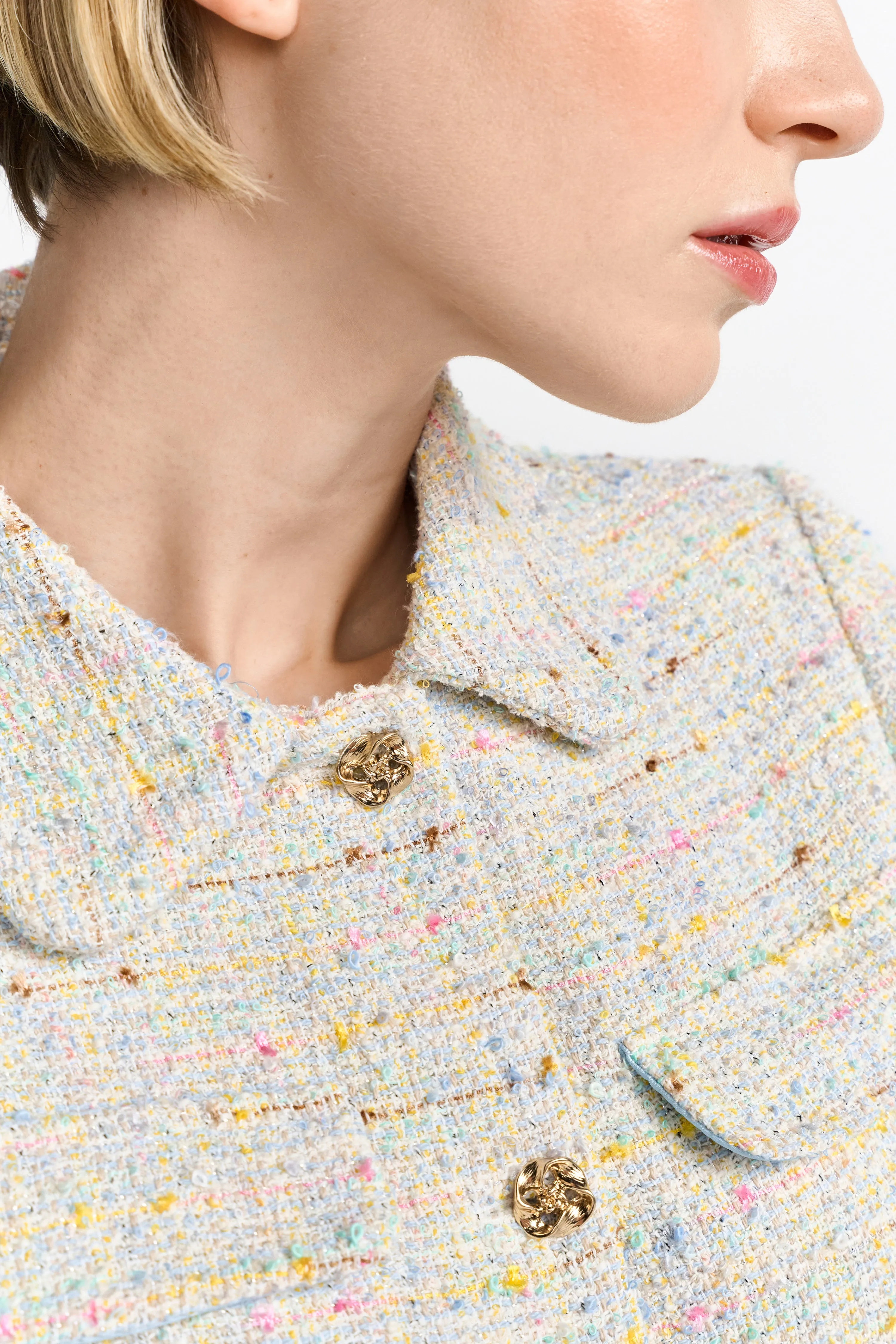 RICH AND ROYAL Pastel Boucle Jacket