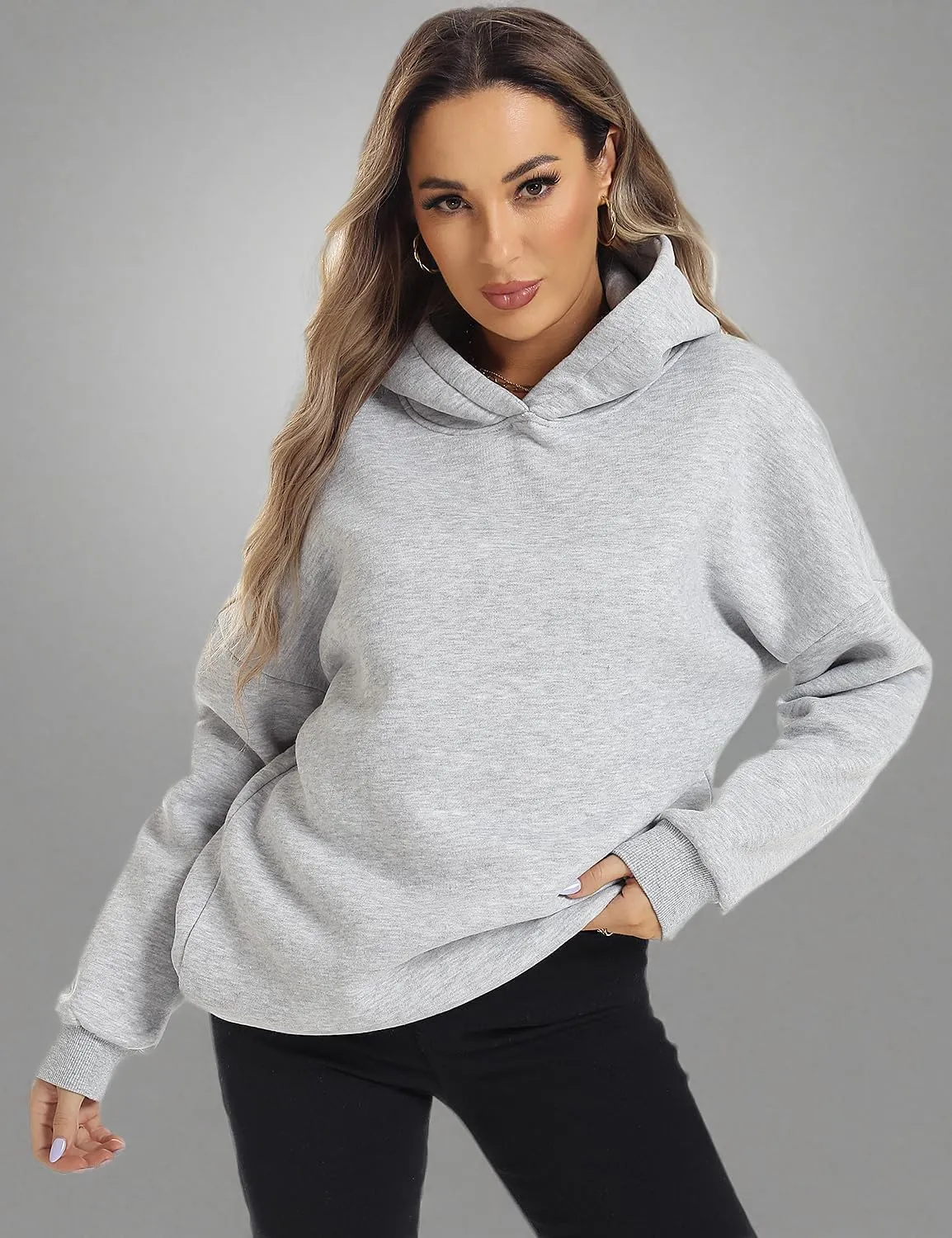 ROYLAMP Womens Oversized Hoodies Pullover Fleece Long Sleeve Hooded Sweatshirts Casual Fall Winter Outfits Tops